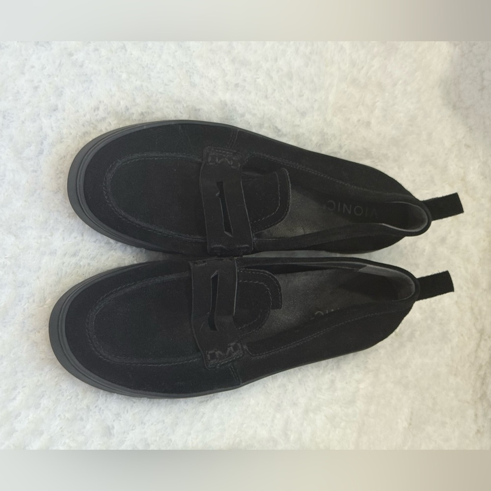 Vionic Uptown Black Suede Loafers Sz 8 - Picture 7 of 12